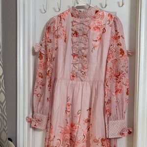 NWOT- Floral Pink Long Sleeve Dress